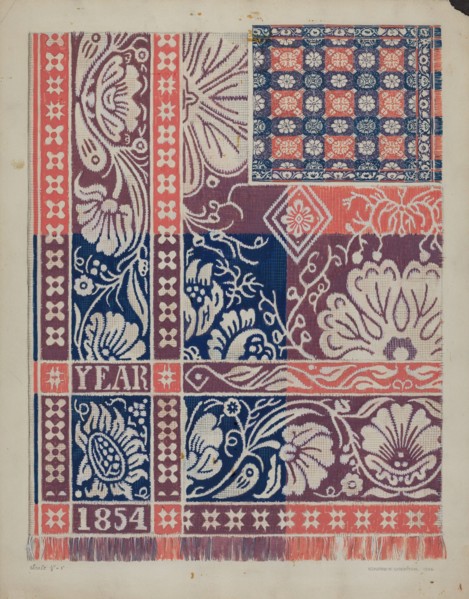Woven Coverlet, 1937.