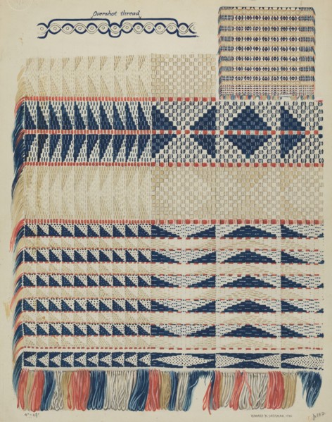 Handwoven Coverlet, 1936.