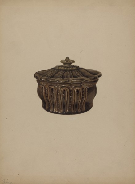 Pa. German Covered Dish, c. 1938.