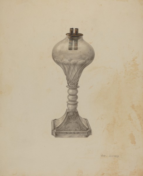 Whale Oil Lamp, c. 1941.