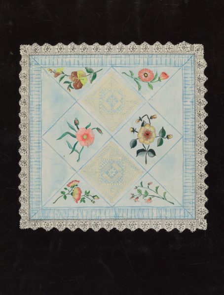 Pair of Satin Pillow Shams, c. 1936.