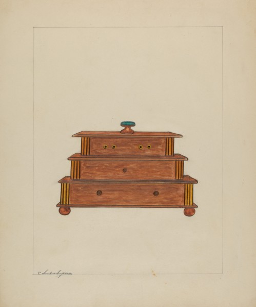 Sewing Box, c. 1937.