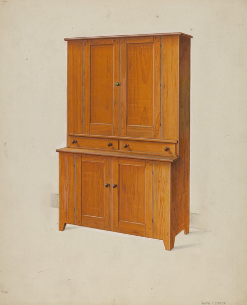 Shaker Cupboard, c. 1937.