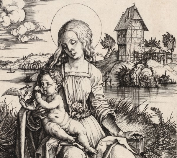 The Virgin and Child with the Monkey, c. 1498. Detail from a larger artwork.