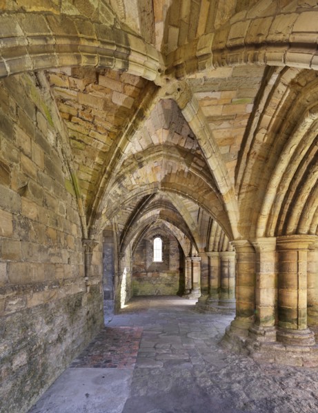 Undercroft to St Michael's tower, Wenlock Priory, Much Wenlock, Shropshire, 2019. Creator: James O Davies.