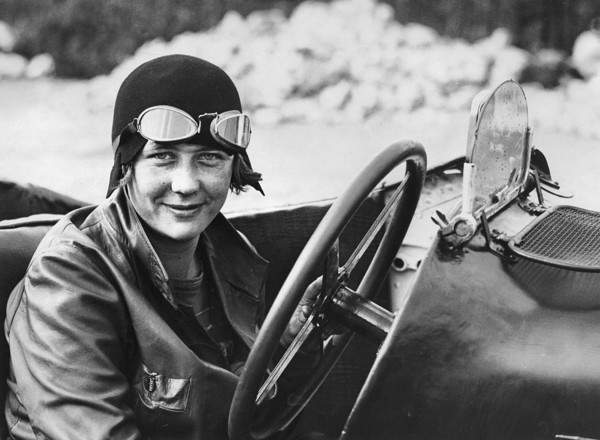 British racing driver Jill Scott in her Sunbeam, Brooklands, Surrey, 1920s. Creator: Unknown.