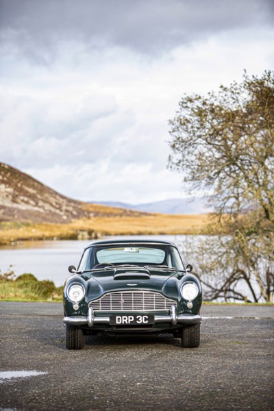 Front view of a 1965 Aston Martin DB5. Creator: Unknown.