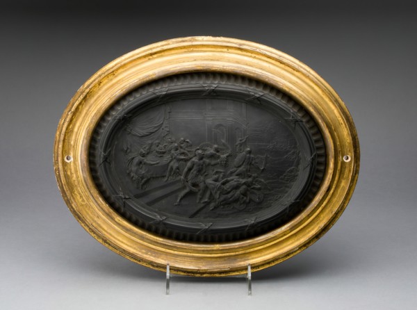 Plaque: Perseus and Andromeda, Burslem, c. 1886. Creator: Wedgwood.