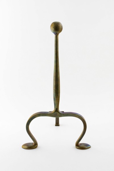 One of a Pair of Andirons, England, c. 1900. Creator: Charles Francis Annesley Voysey.