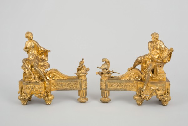 Pair of Firedogs Representing Venus and Mars, Paris, c. 1769. Creator: Quentin-Claude Pitoin.