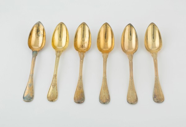 Set of Tablespoons (14), Paris, 1789/1820. Creators: Martin-Guillaume Biennais, Pierre-Benoît Lorillon, Pietro Paola Spagna.