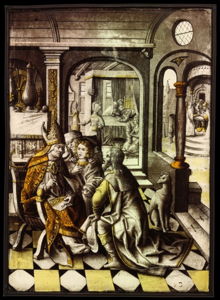 The Birth and Naming of Saint John the Baptist, Netherlands, c. 1525. Creator: Unknown.