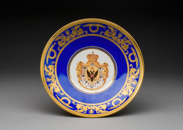 Plate, Saint Petersburg, 1855/81. Creator: Russian Imperial Porcelain Factory.