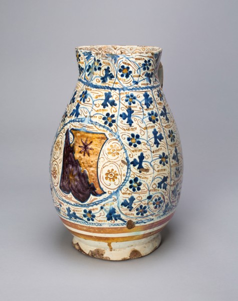 Jug with Bartoli Coat of Arms, Valencia, Comunidad, 1458. Creator: Unknown.