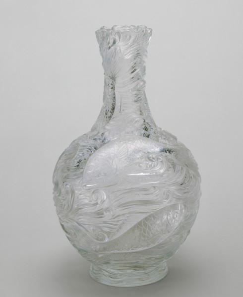 Rock Crystal Vase, Stourbridge, 1889. Creator: Thomas Webb and Sons.