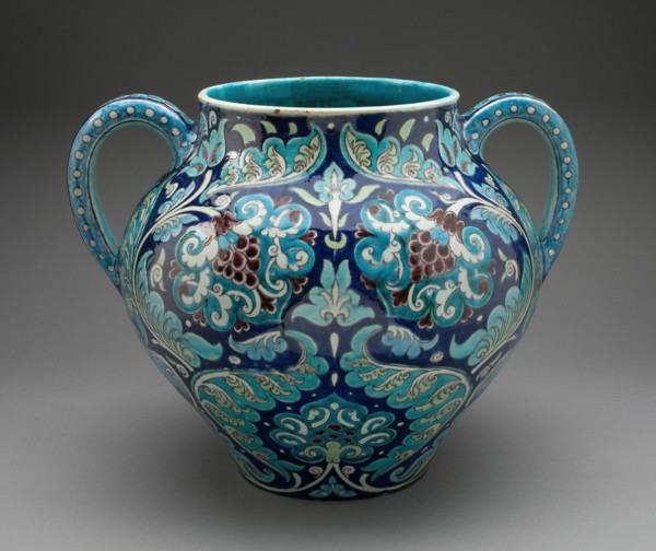 Vase, England, c. 1885. Creators: William de Morgan, Fred Passenger.