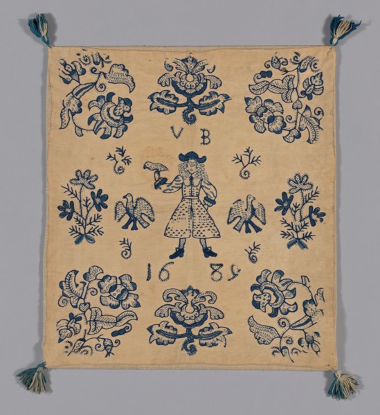 Cushion Cover, England, 1689. Creator: Unknown.