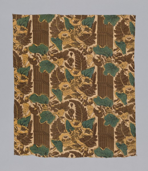 Panel (Pillar Design), England, 1820s/30s. Creator: Unknown.