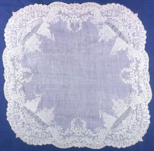 Handkerchief, France, 1825/75. Creator: Unknown.