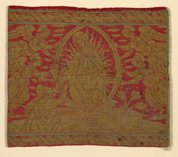 Fragment (From an Orphrey Band), Italy, 15th century. Creator: Unknown.