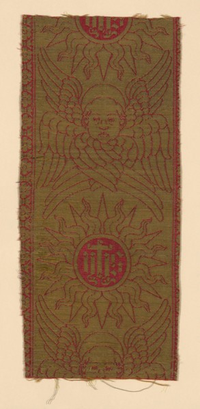 Fragment (From an Orphrey Band), Italy, 15th century. Creator: Unknown.
