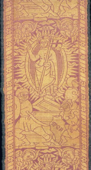 Orphrey Band (Depicting the Resurrection), Italy, 15th/16th century. Creator: Unknown.