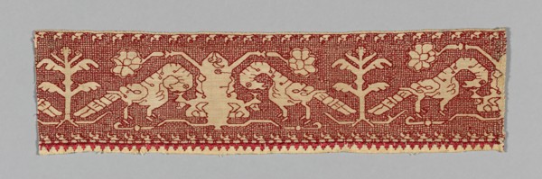 Fragment from a Border, Italy, 17th century. Creator: Unknown.