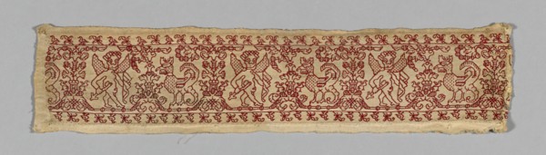 Fragment from a Border, Italy, 17th century. Creator: Unknown.