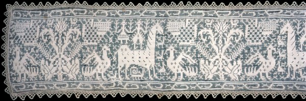 Valance (Needlework), Italy, 1650/1700 (edging: 20th century). Creator: Unknown.