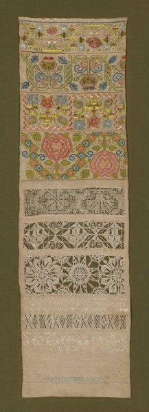 Sampler, England, 1676. Creator: Katherine Veren.