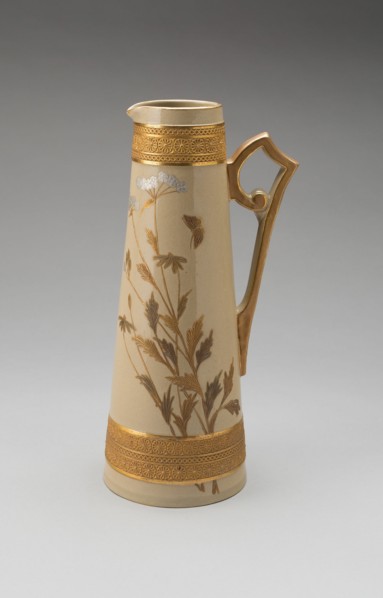 Pitcher, c. 1885. Creators: D.F. Haynes and Company, Chesapeake Pottery.