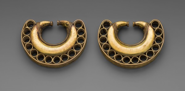 Pair of Earrings, A.D. 1000/1500. Creator: Unknown.