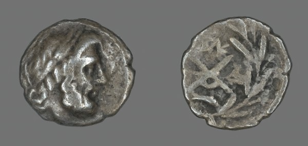 Hemidrachm (Coin) Depicting the God Zeus Amarios, 280-146 BCE. Creator: Unknown.