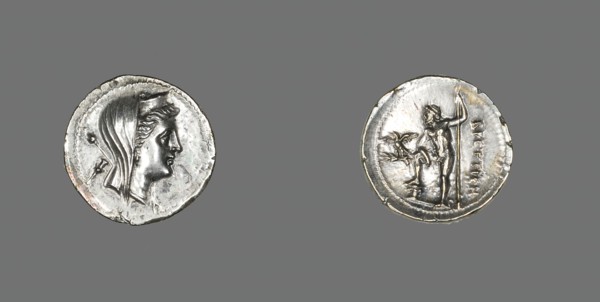 Drachm (Coin) Depicting the Nymph Amphitrite, 216-203 BCE. Creator: Unknown.