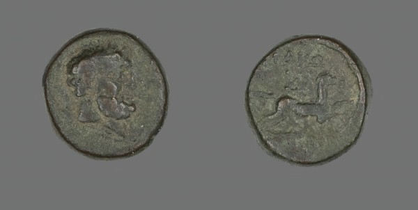 Coin Depicting the Hero Herakles, late 2nd BCE-1st century CE. Creator: Unknown.