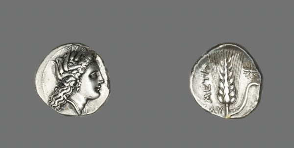 Stater (Coin) Depicting the Goddess Kore, 330-300 BCE. Creator: Unknown.
