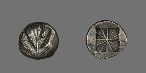 Didrachm (Coin) Depicting a Parsley Leaf, 520-490 BCE. Creator: Unknown.