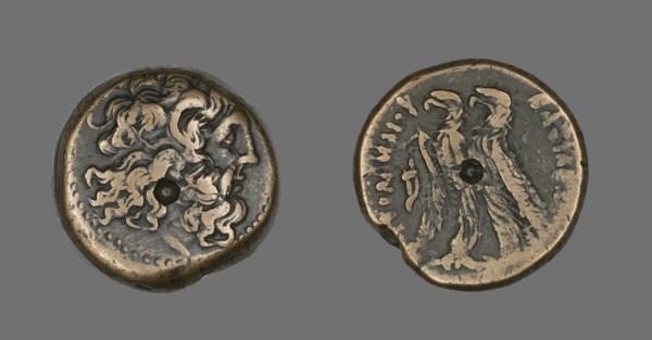Coin Depicting the God Zeus, 117-111 BCE, issued by Ptolemy X (Soter II). Creator: Unknown.