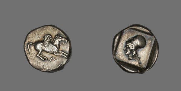 Coin Depicting Pegasus, about 500-450 BCE. Creator: Unknown.