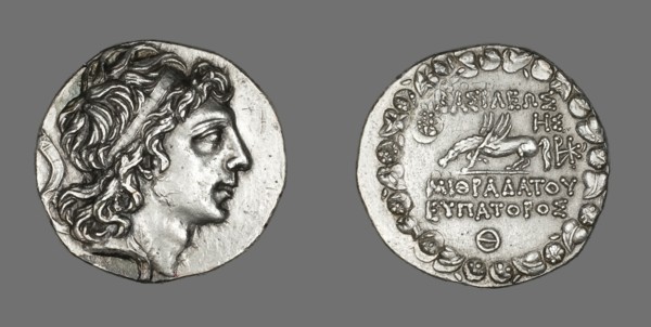 Tetradrachm (Coin) Portraying King Mithridates VI, 90-89 BCE, reign of Mithradates VI..., (120-63 BC Creator: Unknown.