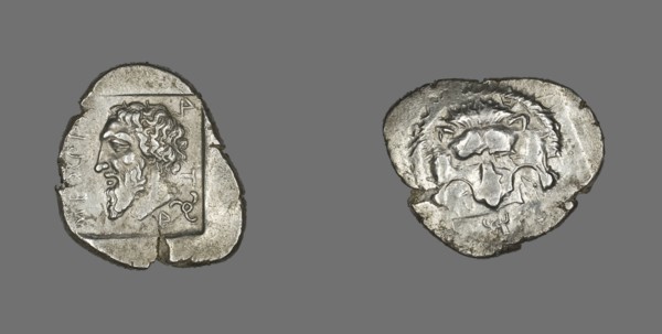 Stater (Coin) Portraying Mithrapata, 380-375 BCE. Creator: Unknown.
