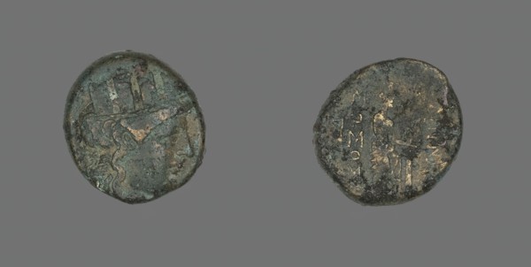 Coin Depicting the Goddess Kybele, 2nd-1st century BCE. Creator: Unknown.