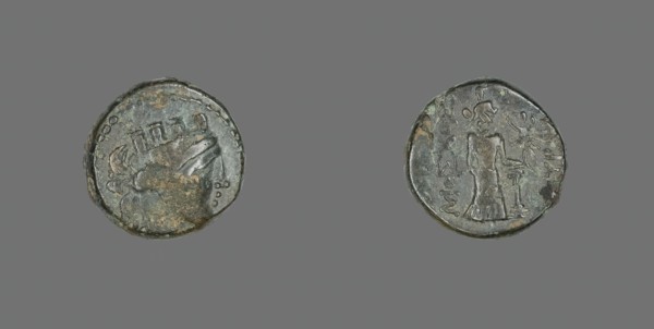 Coin Depicting the Goddess Tyche, 2nd-1st century BCE. Creator: Unknown.
