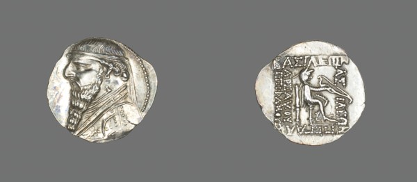 Drachm (Coin) Portraying King Mithridates II the Great of Parthia, 123-88 BCE Reign of King Mithrida Creator: Unknown.