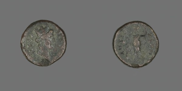 Coin Depicting the Goddess Tyche, 31 BCE-476 CE. Creator: Unknown.