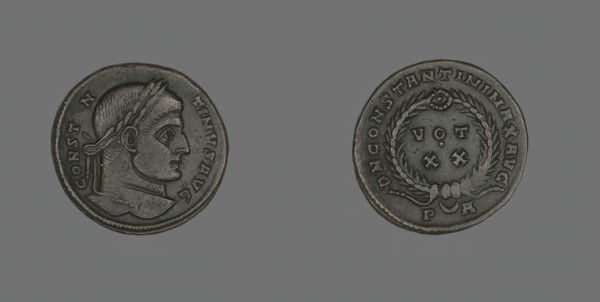 Coin Portraying Emperor Constantine I, AD 321 AD. Creator: Unknown.
