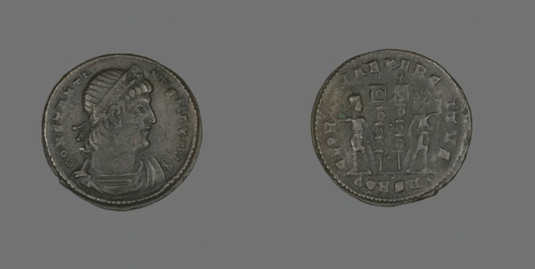 Coin Portraying Emperor Constantine I, 333-335 AD. Creator: Unknown.