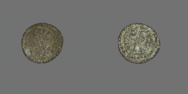 Coin Depicting the Goddess Tyche, about 253-268 CE. Creator: Unknown.