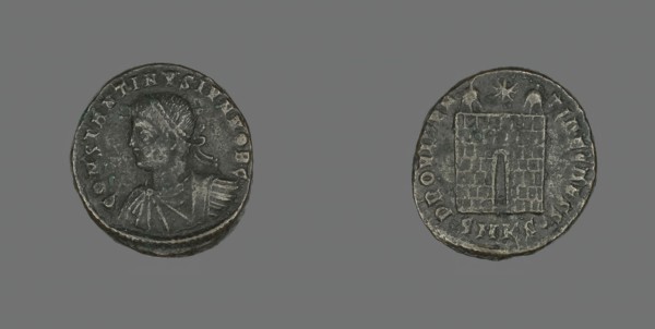 Coin Portraying Emperor Constantine I, 307-337 AD. Creator: Unknown.
