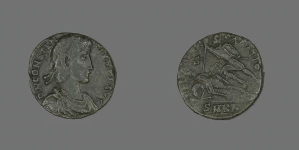 Coin Portraying Emperor Constantius II, 351-354. Creator: Unknown.
